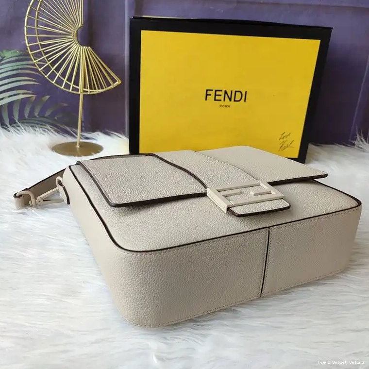 Cheap Romano Beige Messenger Cuoio Leather Medium Fendi Baguette In 0513